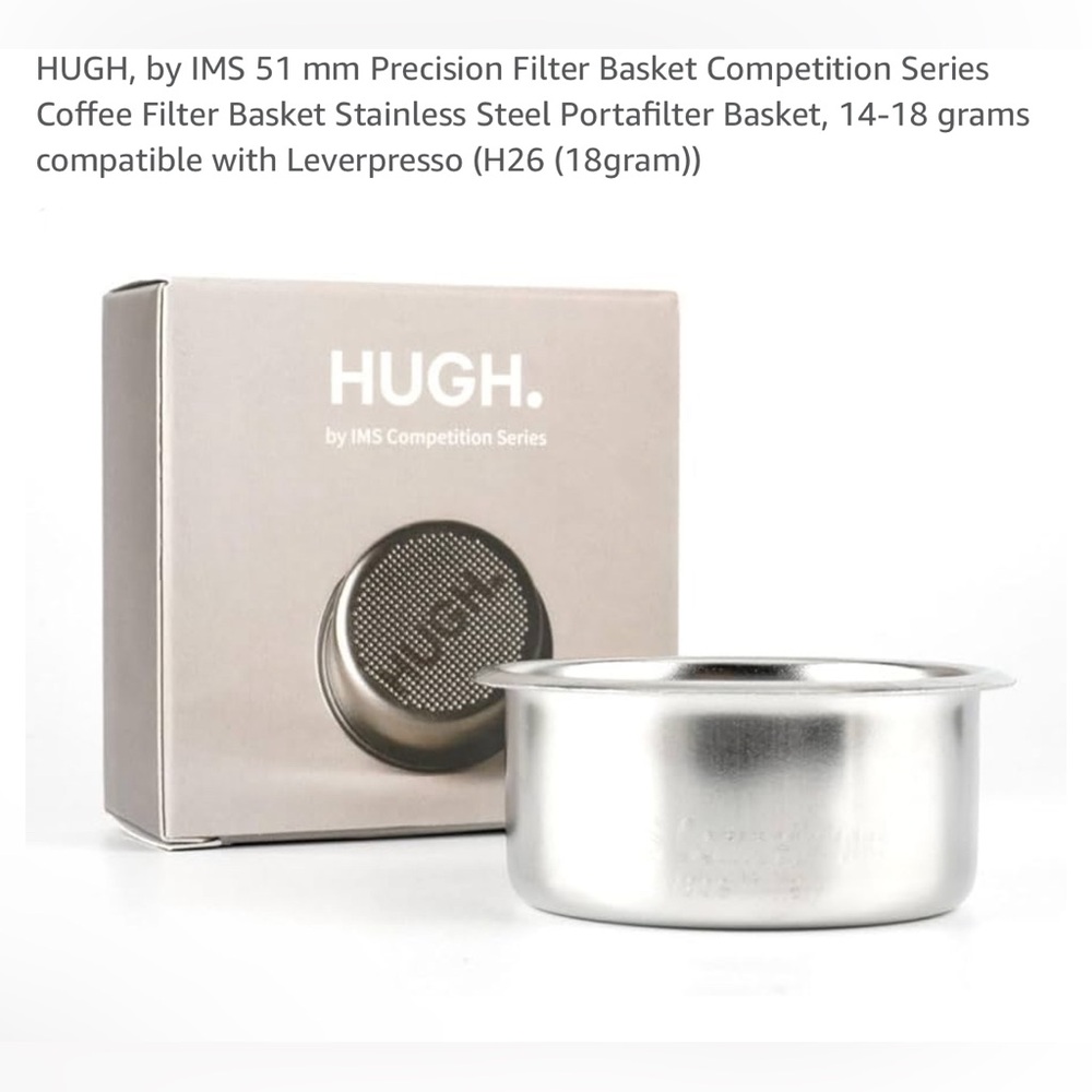 HUGH, by IMS 51 mm Precision Filter Basket Competition Series